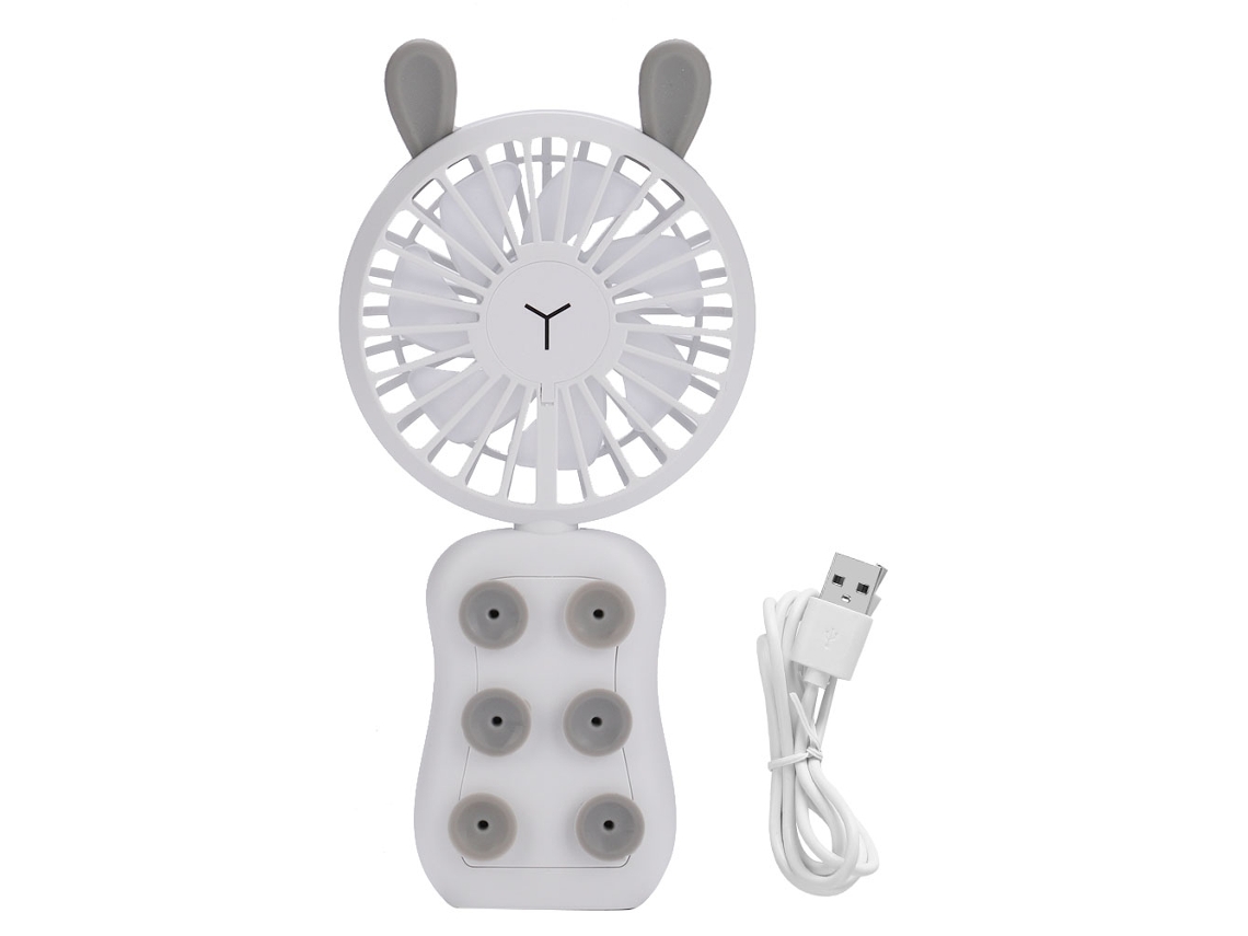 Soporte de escritorio USB blanco para teléfono móvil