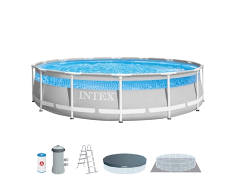 Piscina Desmontable Circular 12.706 L con Depuradora Clearview Prism Frame INTEX