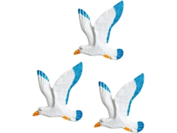 Adorno De Pared Healeved Con Forma De Gaviota, Pájaros Para Colgar, Decoración De Pared Creativa Hecha De Resina, 3