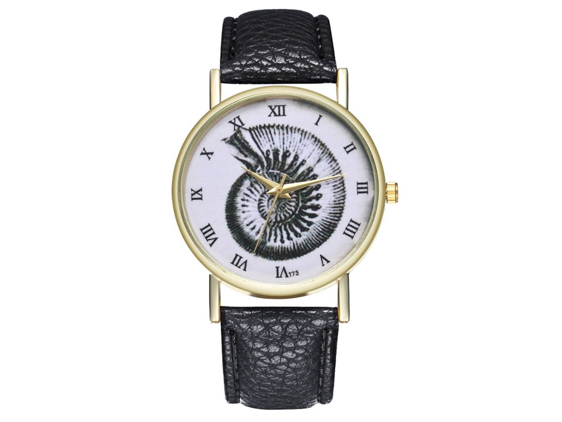 Reloj De Pulsera Unisex De Cuarzo Con Correa De Cuero Sintético Plateado.