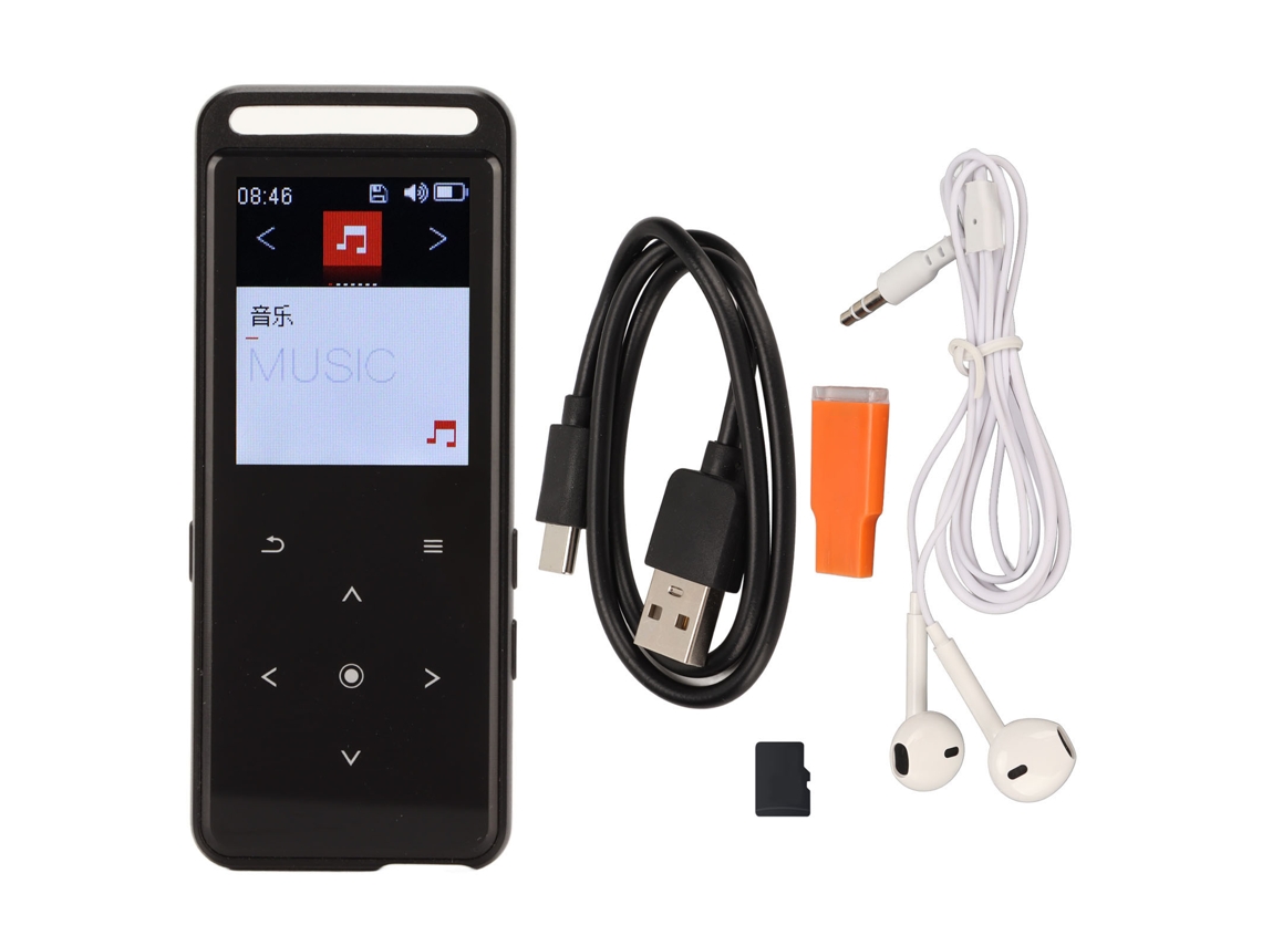 Reproductor Mp3, Bluetooth 5.0 Hifi, Grabadora, Radio Fm, Control Táctil, Lector De Libros Electrónicos, 32 Gb