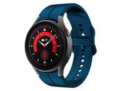 Bracelete Para Samsung Galaxy Watch 5 (40mm/44mm) - Silicone - Fivela Colorida - Rock Cyan