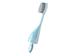 Cepillo de dientes portátil Rosewell con tubo de pasta dental transparente, ligero y suave para uso doméstico.