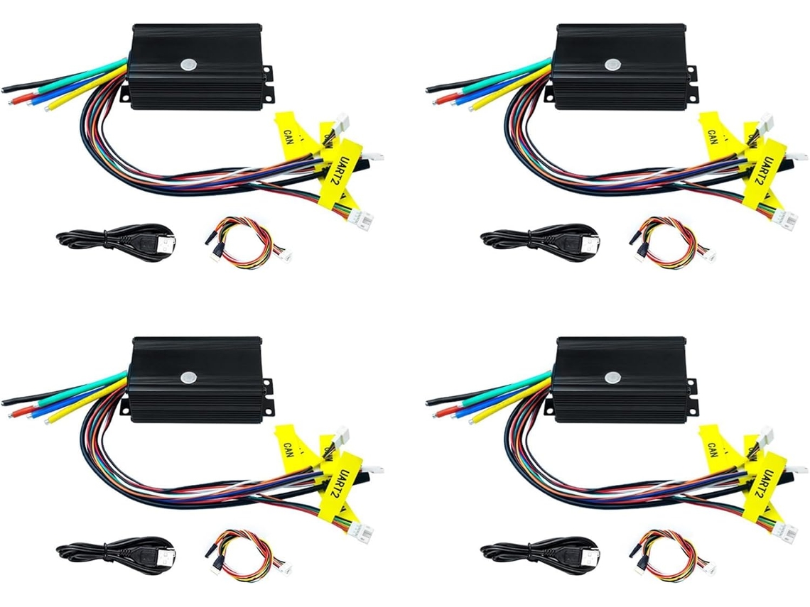 4x Contrôleur De Sans Balais 75100 Foc Esc Entraînement For Scooter Électrique 4-16s 50a 75v