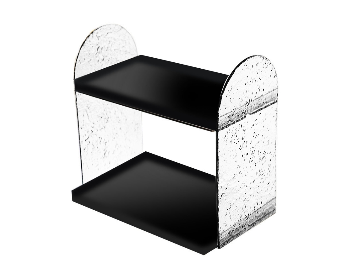 Organizador De Escritorio De Dos Niveles, Estante De Almacenamiento Transparente De Pp De Dos Capas Para Artículos De Papelería Y Cosméticos.