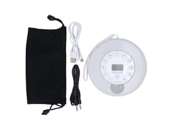 Reproductor De Cd Portátil Con Altavoces Anti-salto, Batería Recargable De 1500 Mah, Blanco