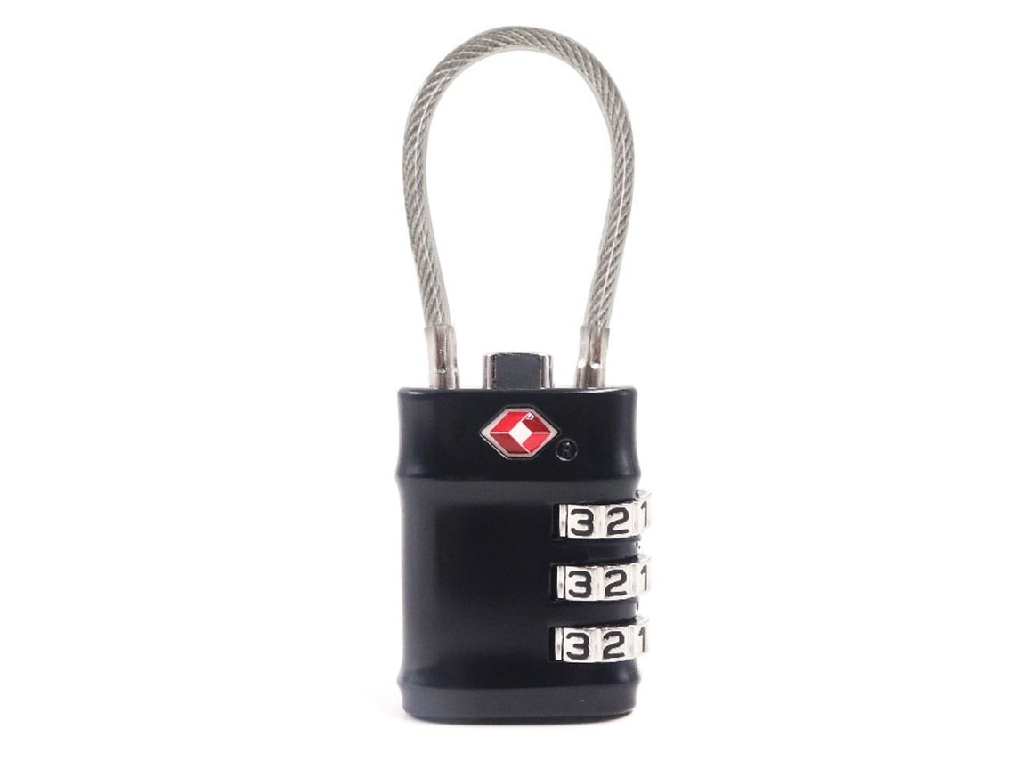 (negro) Candado Impermeable Para Equipaje, Candado De Combinación Inteligente, Candado De Cable De Acero