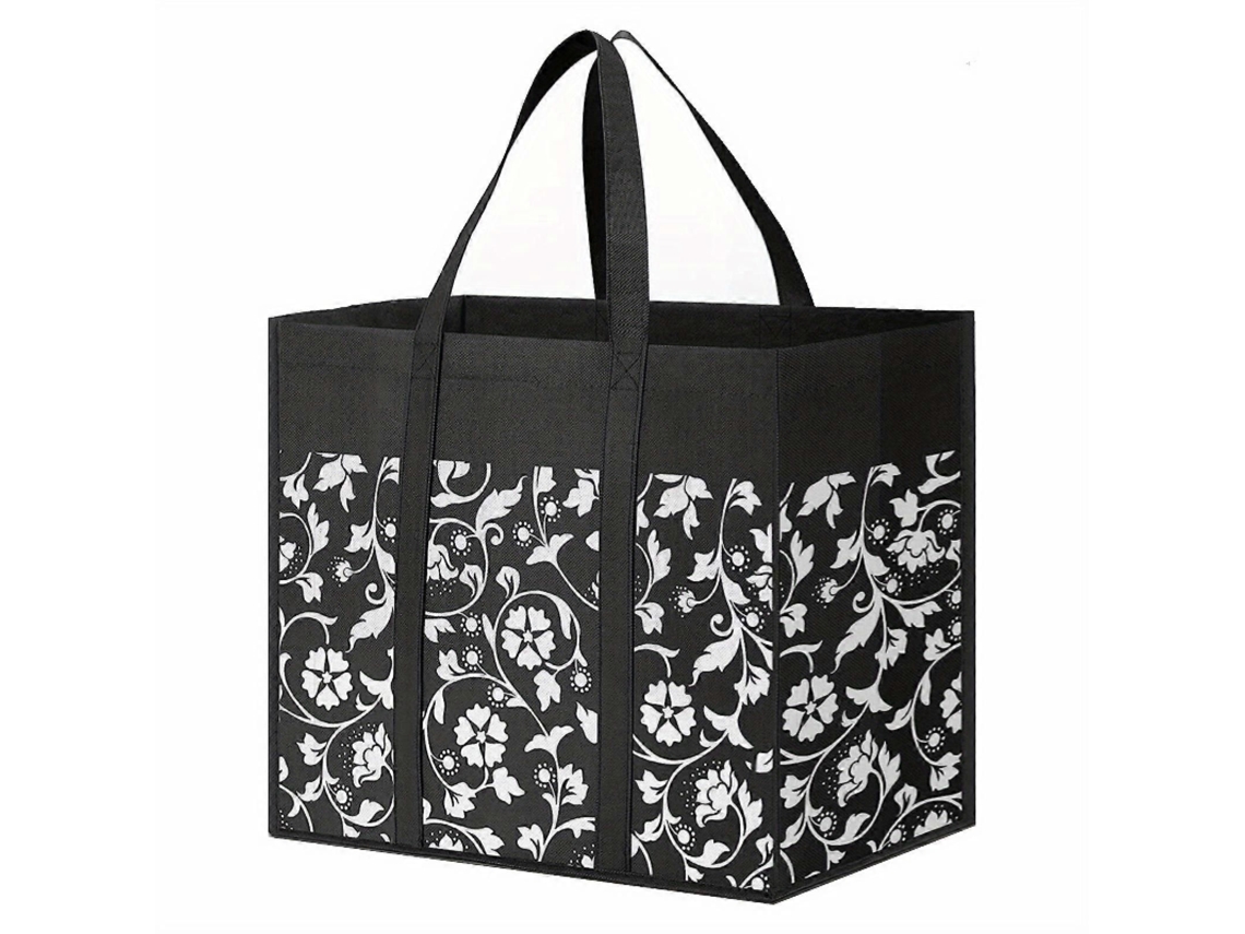 Juege* 1 unidad, plegable, gruesa, bolsa de viaje de gran capacidad, bolsa de compras reutilizable, bolsa grande con asa larga
