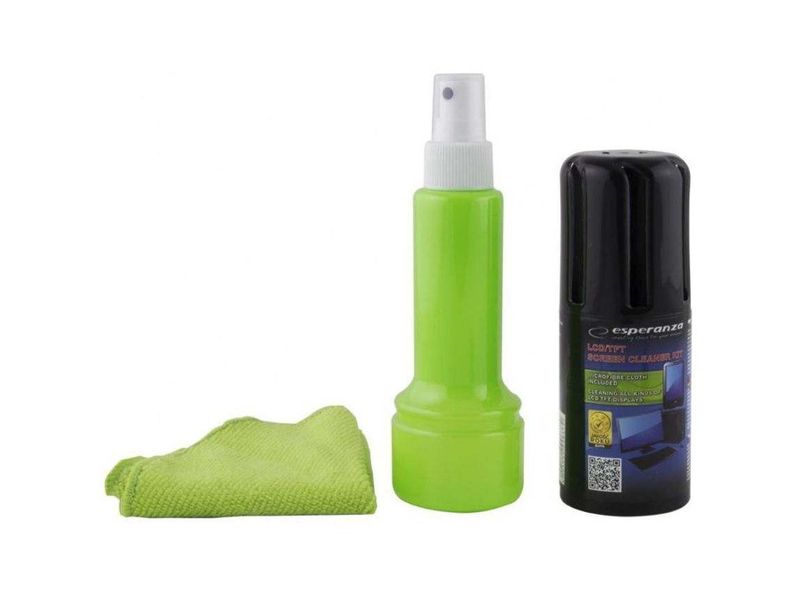Kit de limpieza de pantallas LCD con paño de microfibra ESPERANZA ES122M