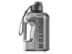 Botella De Agua Deportiva (2,7 L, Gris), Portátil, De Gran Capacidad, Para Hombre.