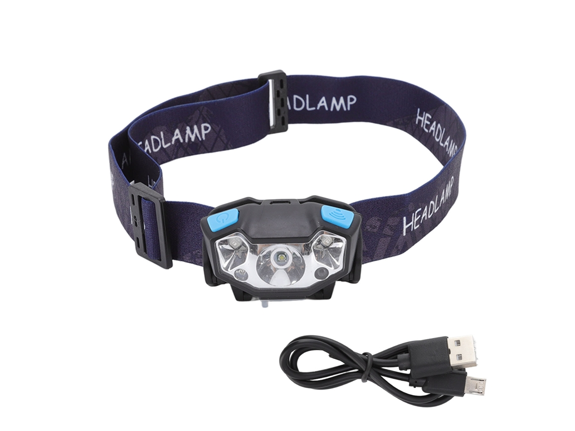 2026-linterna Frontal Led 5 Modos De Iluminación Carga Usb Ligera Sensor Para Campamento Al Aire Libre