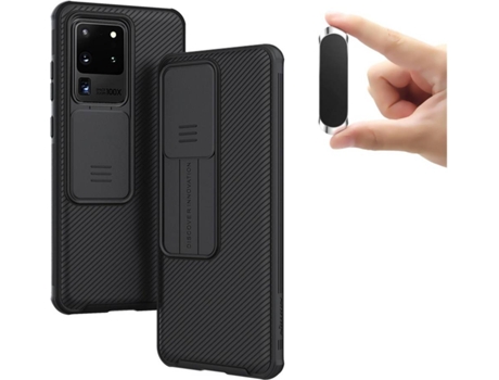 Carcasa y Soporte Samsung S20 Ultra Camshield Nillkin Negro