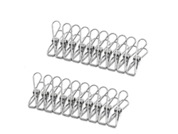 60 Pinzas De Ropa De Acero Inoxidable Para Lavandería Clips Resistentes Al Viento Con Alta Elasticidad Para Colgar Ropa