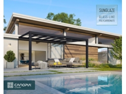 CANOPIA Pérgola Stockholm Premium Cubierta para Terraza de Aluminio 3,4X5,2 m Transparente