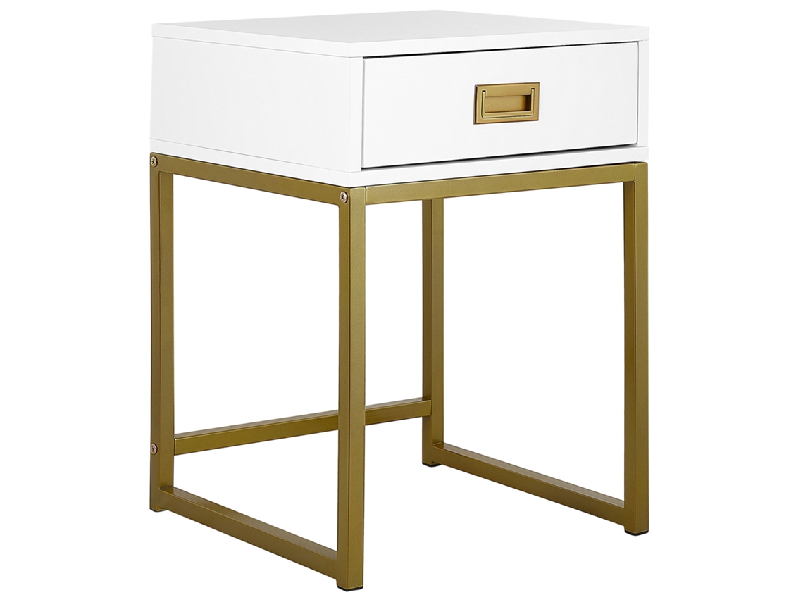Mesa de centro BELIANI Largo de MDF Blanco 40x40x57