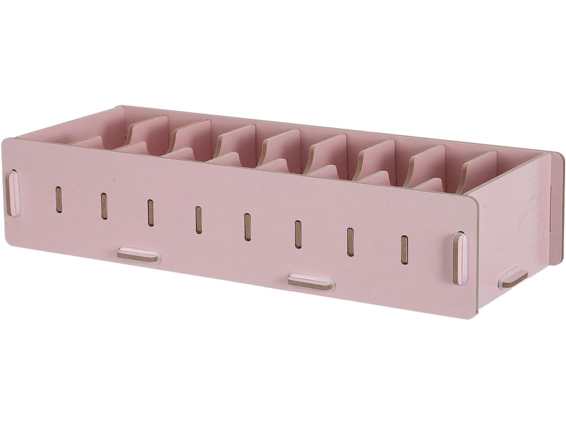 Tarjetero De Madera Con Separador Desmontable Y Cajón Modular.