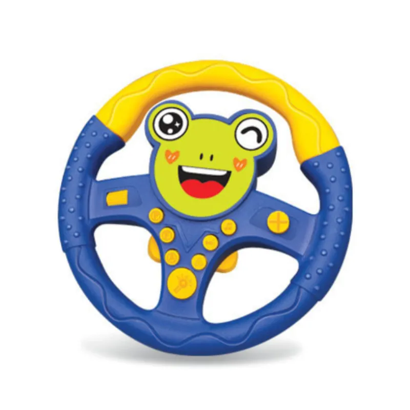 Volante de juguete CHRUI con simulación de conducción y efectos de sonido (Azul Rana)