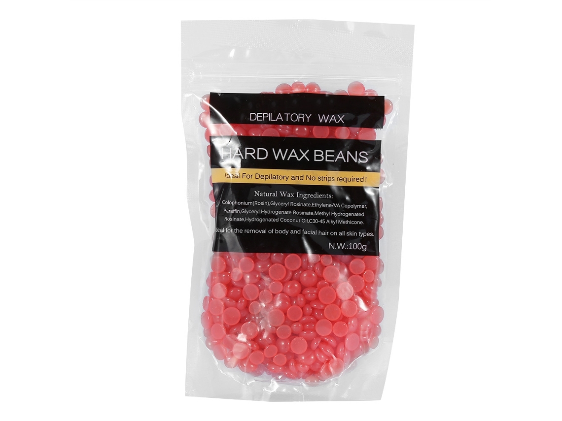 2026-100g Bolsa De Cera Dura Depilatória Sabor Fresa Para Braços E Pernas Sem Tiras Cera De Remoção De Cabelo