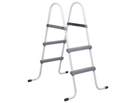 Escalera de piscina acero gris 84 cm VIDAXL