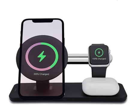 Cargador Sem Magsafe Estação Rápido para Apple BISBISOUS Negro