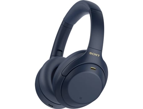 Auriculares Bluetooth Multipoint SONY WH 1000XM4 (Over Ear - Micrófono - Noise Cancelling - Azul)
