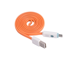 Cable De Carga Micro Usb Con Iluminación Led Para Teléfonos Inteligentes Naranja