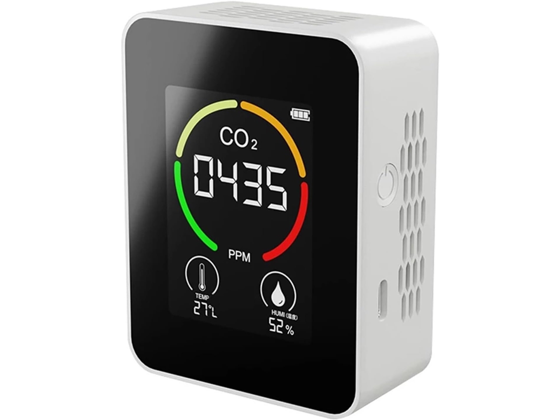 Detector De Co2, Termohigromètre Multifunción, Analizador Gaz Inteligente