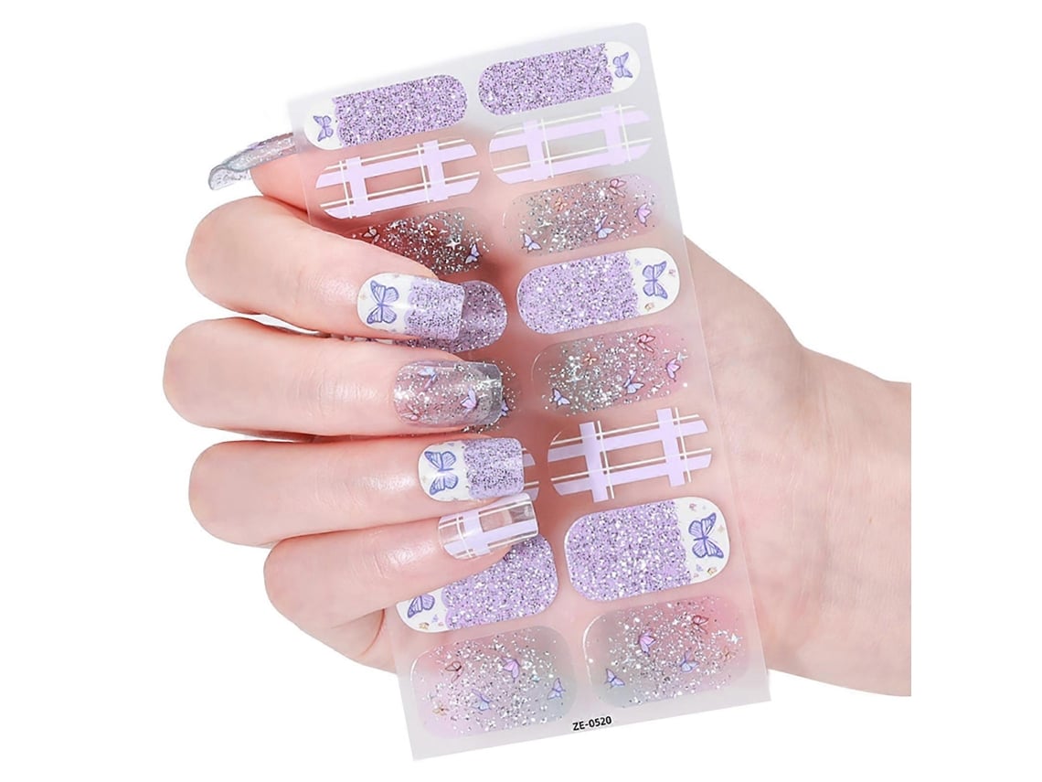 Pegatinas de mariposa para uñas, autoadhesivas, con lima de uñas, para decoración de uñas. Nostalgia88