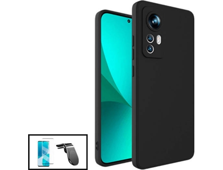 Kit Carcasa + Protector de Pantalla + Soporte Xiaomi 12X GIFT4ME Negro
