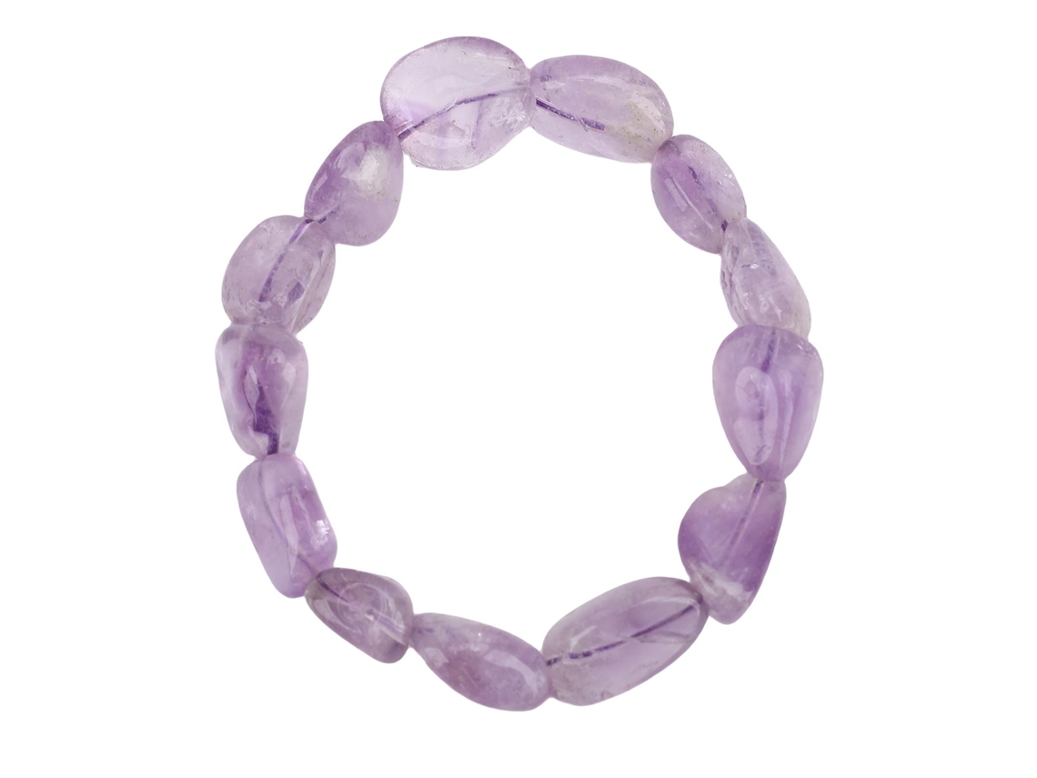 Pulsera Ajustable De Amatista Con Cristales Naturales Para Cumpleaños Y Celebraciones.
