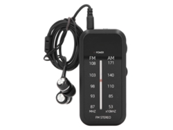Mini Radio Estéreo Am/fm Portátil Con Pilas Aaa Y Auriculares Para Uso En Emergencias En Interiores Y Exteriores.