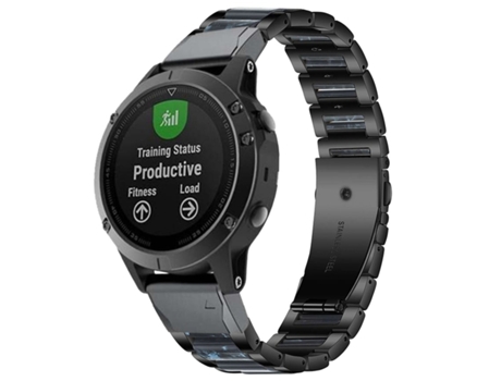Correa de acero inoxidable con resina de zafiro para Garmin Fenix 7 Edición Estándar VEANXIN