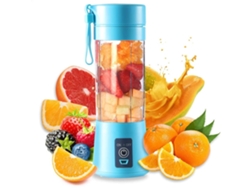 Exprimidor Eléctrico Portátil 500ml 4 Cuchillas Usb Recargable Smoothie Maker Licuadora Máquina Botella Deportiva Gusshious Azul