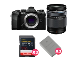 Om System Om-5 Mark Ii Negro + 14-150mm F/4-5.6 Ii + 3 Sandisk 512gb Extreme Pro Uhs-ii Sdxc + 3 Om System Bls-50 + Ebook Pricedirect