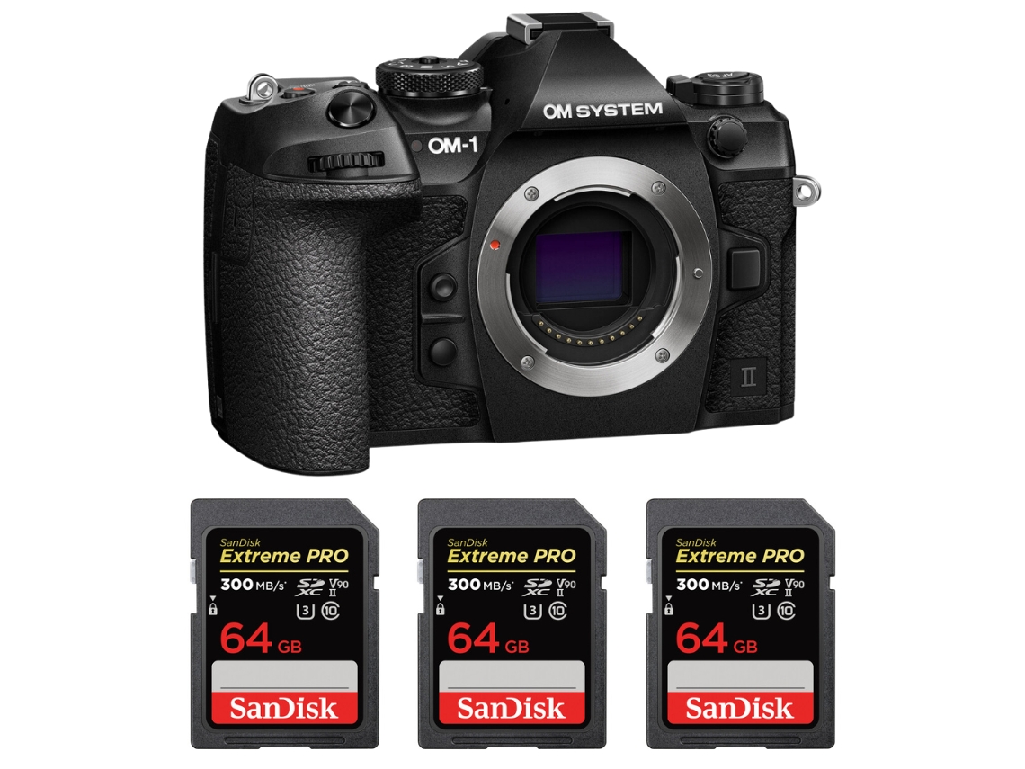 Om System Om-1 Mark Ii + 3 Sandisk 64gb Uhs-ii 300mb/s + Ebook “20 Consejos Para Fotos Que Impactan”