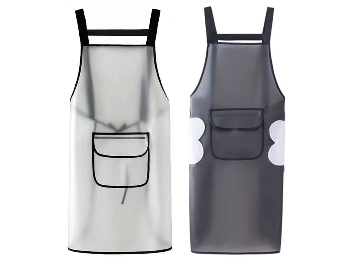 Delantal De Cocina Con Bolsillo Transparente Para Limpiar Manos Delantal Impermeable Para Cocinar Y Hornear Regalo Divertido Para Hombres Y Mujeres