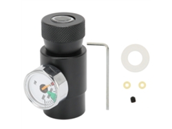 Adaptador De Recarga De Co2 Con Manómetro De 3000 Psi Para Botellas De Refresco - Negro