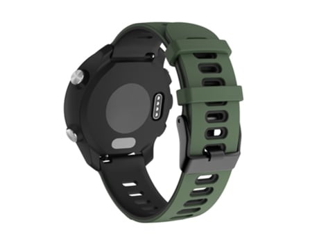 Correa de Silicona bicolor ajustable 20mm para Samsung Galaxy Watch4 Classic 46mm 42mm/Galaxy Watch4 44mm 40mm/Garmin vivoactive 3/venu - verde mil...