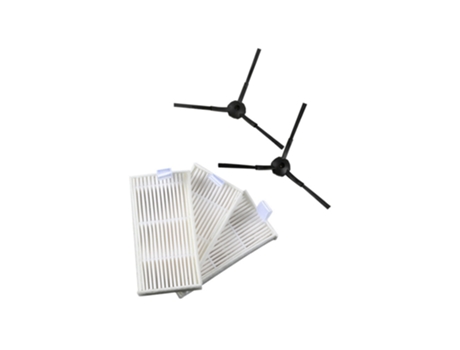 3X Robot filtro Hepa y 2X Cepillo Lateral para Ariete 2718 2711 piezas de Robot aspirador Accesorios
