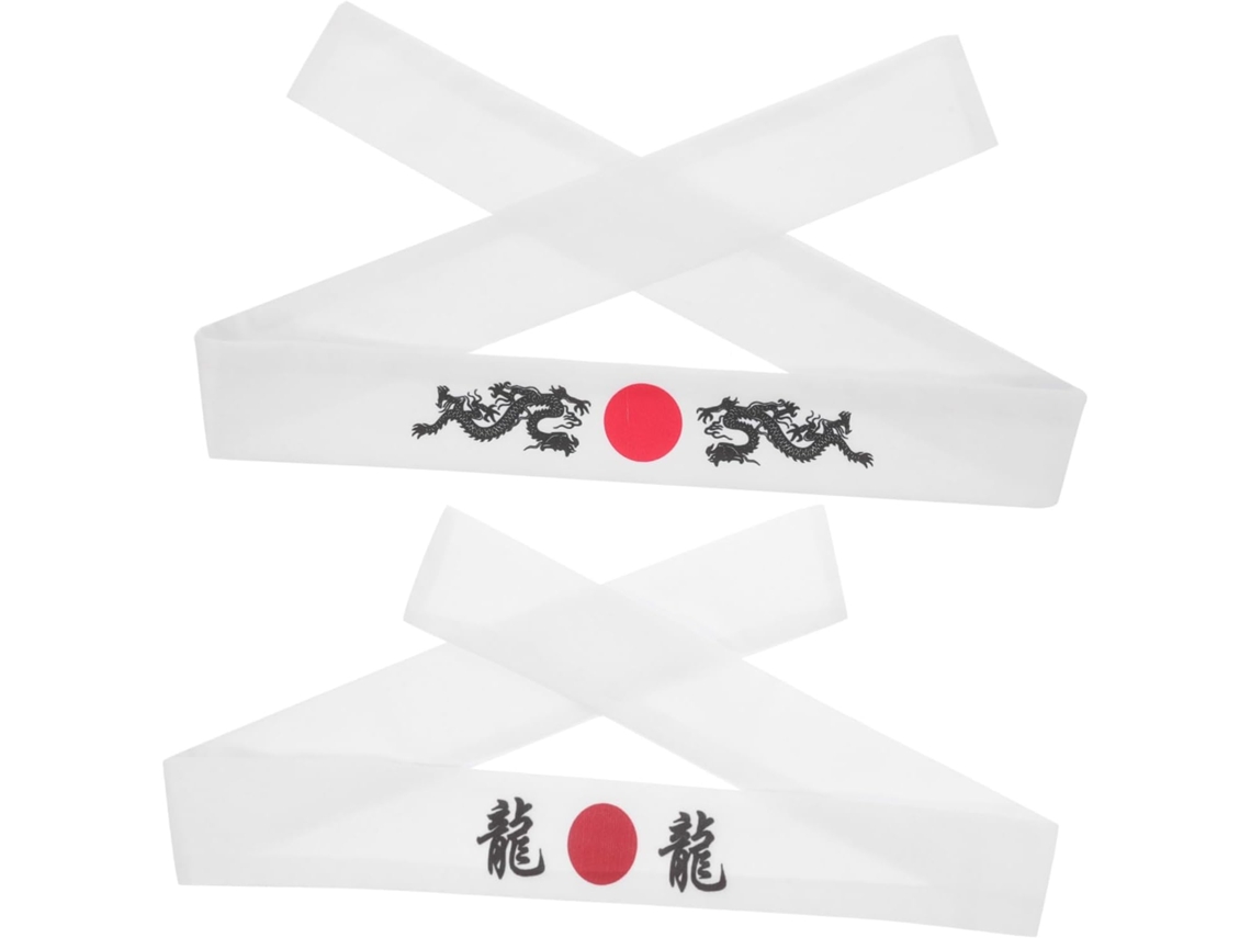 Dos cintas para la cabeza de estilo japonés, cintas decorativas para el entrenamiento de karate y otros usos.