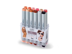 Caixa Copic Rotulador 12Pzs Tons de Pele