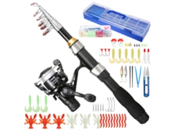 2026rebe-kit De Caña De Pesca Telescópica 1.5m/1.7m Con Carrete Spinning Para Agua Dulce Y Salada, Accesorios Incluidos