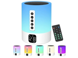 Abajur Bluetooth Máquina Ruido Yizhood Despertador Niños Multicolor Blanco
