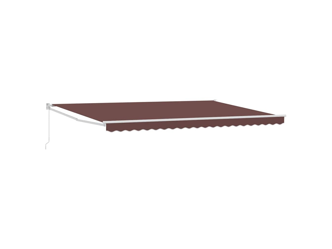 Maison Exclusive - Toldo Retráctil Manual Marrón 500x300 Cm