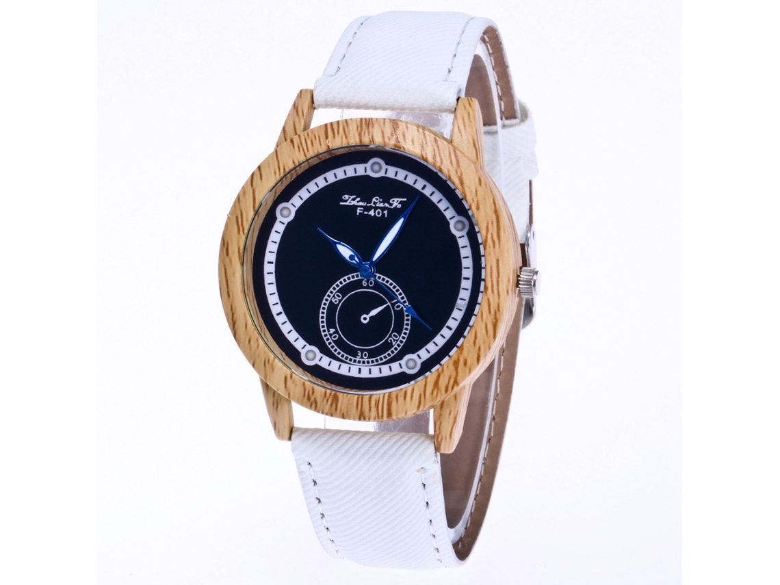 Reloj De Pulsera De Cuarzo Con Correa De Lona, Estilo Unisex, Esfera Redonda Sencilla, Blanco, Zhoulianfa