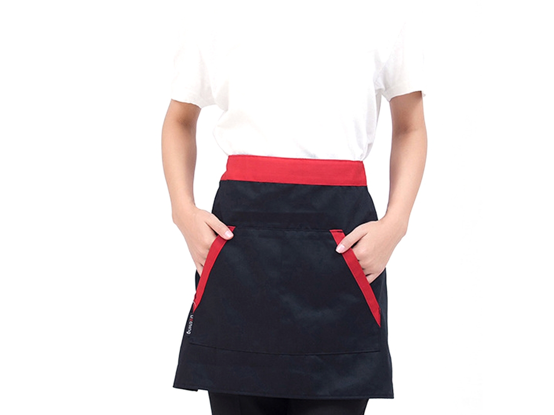 Delantal De Chef Retro Corto De Algodón Para Camarero Y Camarera