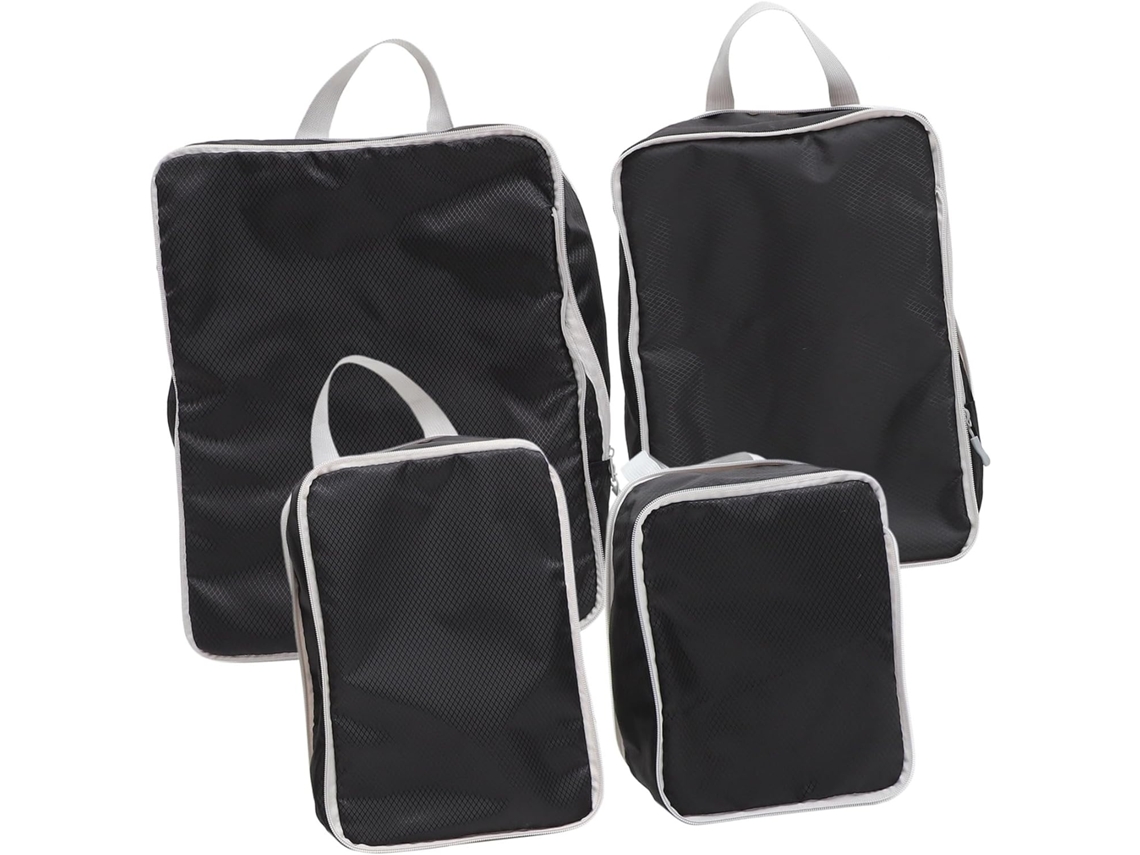 De 4 Cubos Compressíveis Para Viagem, Organização De Roupas E Artigos De Higiene Pessoal.