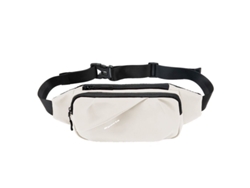 Bolsa Transversal Grande Con 4 Bolsillos Cremallera, Resistente Al Agua (blanco Perla)