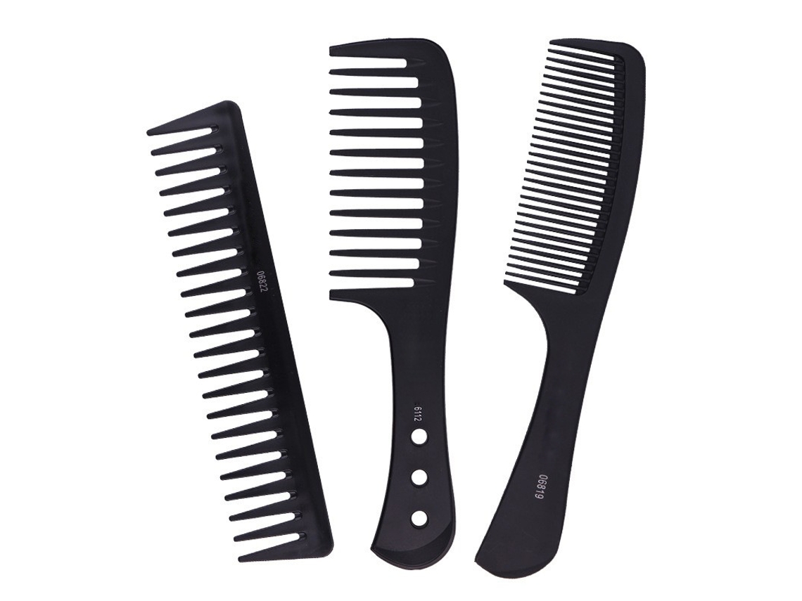 Peines de fibra de carbono para peluquería, peines masculinos para un cuidado versátil, peines resistentes al calor