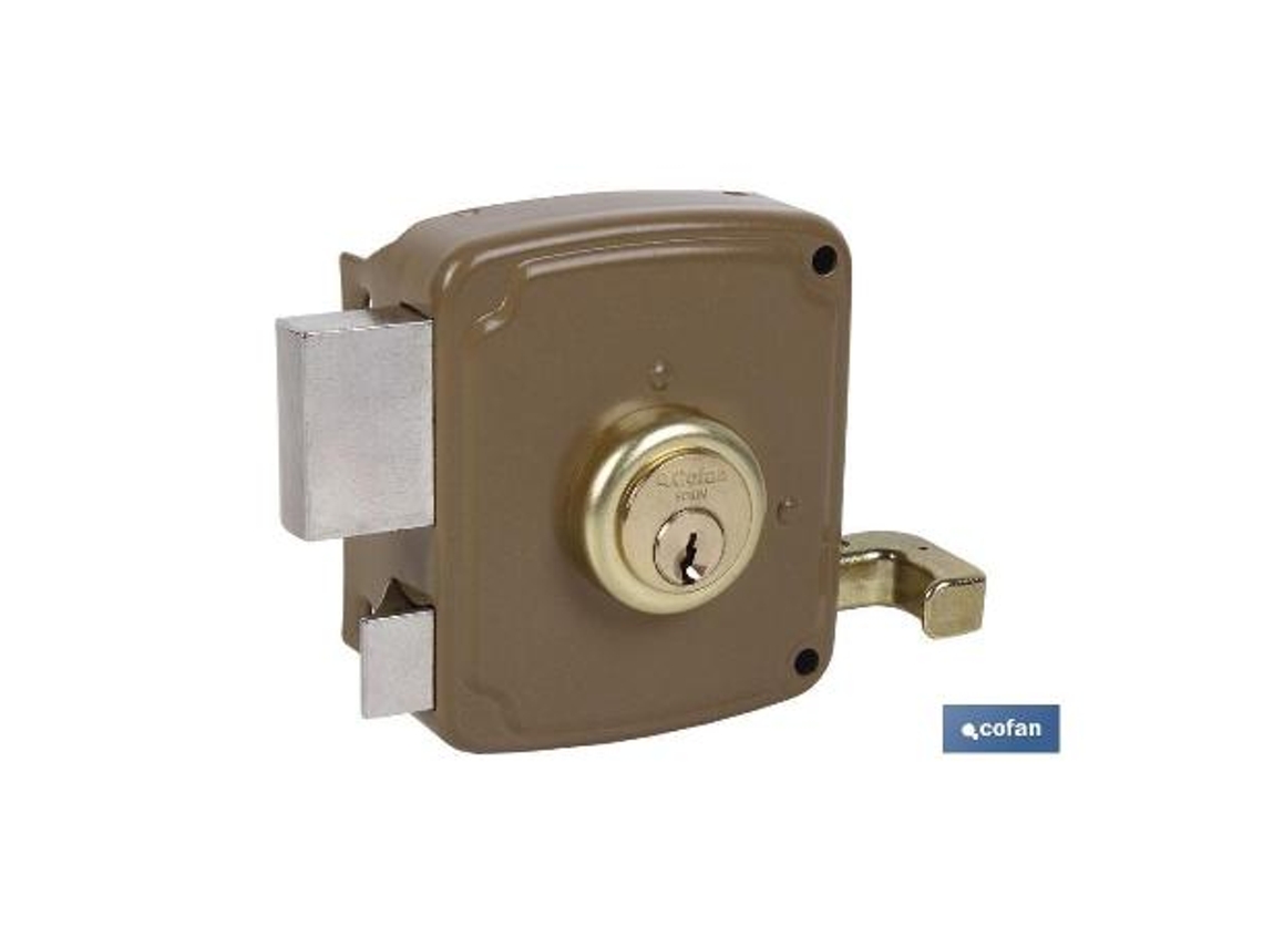 Cerradura sobreponer c/cerradero 120mm izquerda